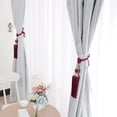 thumbnail image 3 of Uxcell 26.8'' Decorative Curtain Tieback Braid Rope Tassels Holder Polyester Burgundy 2pcs, 3 of 6