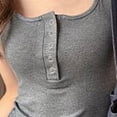 thumbnail image 5 of MAFYTYTPR Women's Henley Button Ribbed U-Neck Tank Tops Spring Summer Casual Tops for Everyday Wear 1PC S-XL, 5 of 5