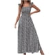 thumbnail image 1 of Moda Mujer Vestidos Cuello cuadrado Verano Impresión Casual Sin mangas Vacaciones Playa Vestido largo Fridja  hjkh3013, 1 of 6
