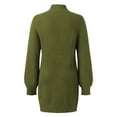 thumbnail image 5 of WTXUE Dresses, Bodycon Dress Long Sleeve Vestidos Casuales Para Mujer High Neck, Autumn Winter Turtleneck Casual Sweater Dress Ladies Sweater Dress Solid Mid-Length Women, Green Size S(US:4), 5 of 5