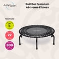 thumbnail image 4 of JumpSport 350 Indoor Lightweight 39" Fitness Trampoline,Black w/White Frame, 4 of 12