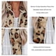 thumbnail image 2 of Tie Dye Sleeveless Fleece Vest, Comfortable Lightweight Warm Ethnic Fleece Fuzzy Zipper Vest Printed  For Daily For Girls ANGGREK Leopardo Amarillo XL, 2 of 6