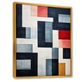 thumbnail image 2 of Designart "Abstract Shapes With Indigo Illusion IV" Abstract Shapes Floater Framed Canvas Prints, 2 of 5