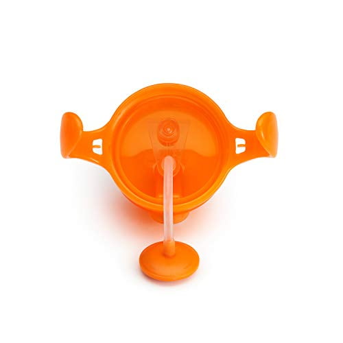 Munchkin® Any Angle™ Weighted Flexi-Straw Trainer Sippy Cup with Click Lock™ Lid, 7 Oz, Orange, Unisex