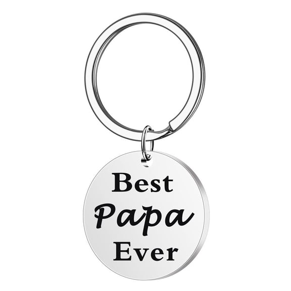 Papa Father's Day Gifts Keychain for Men, Papa Grandpa Grandfather Gifts for Fathers Day Birthday Christmas Gift - Best Papa Ever Keychain