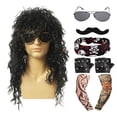 thumbnail image 3 of Disfraz de fantasía hippie de los años 80 y 90 para mujer, disfraz de fiesta disco, cosplay, para mujer adulta, para Halloween, carnaval, ropa rockera vintage, hip-hop, 3 of 5