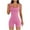 Hot Pink, variant on Clearance under $5 JINMGG Shorts for Women Clearance $5 Spring and Summer Solid Tight Waistband Sleeveless Square Neck Short Jumpsuit Green XL