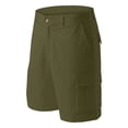 thumbnail image 6 of Men's Running Shorts Casual Elastic Waist Cargo Shorts Outdoor Loose Fit Solid Color Pocketed Walking Bottoms, 6 of 9