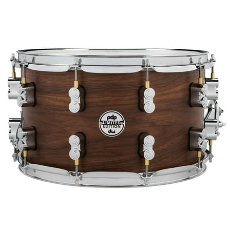 PDP Limited Edition Maple / Walnut Shell 8"x14" Snare Drum - Natural Satin Finish