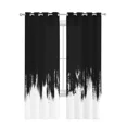 Abstract Paint Smear Pop Color Black Bedroom Voile Curtain Window