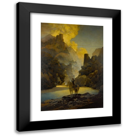 Maxfield Parrish 11x14 Black Modern Framed Museum Art Print Titled - Romance; Aucassin Seeks for Nicolette ( 1903)