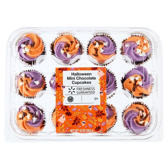 Freshness Guaranteed Halloween Mini Chocolate Cupcakes, 10 oz, 12 Count