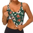 thumbnail image 3 of Uemuo Lilies Flowers Pattern Women's Sports Bra - High Impact Support, Breathable, and Comfortable Athletic Bra for Running, Yoga, and Workouts, 3 of 9