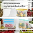 thumbnail image 6 of Reusable Ziplock Bags Freeze Safe Food Grade Peva Snack Organizer 12Pcs, 6 of 8