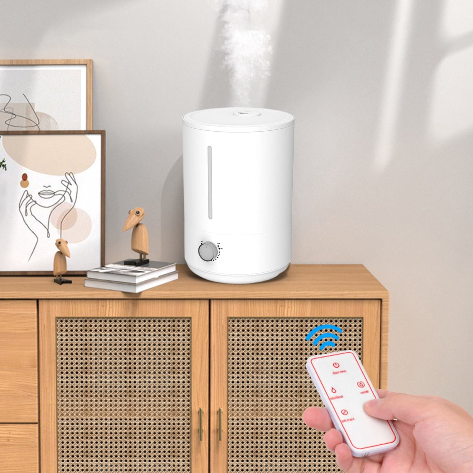 Goowood Humidifiers for Bedroom 4L Cool Mist Humidifier for Large Room Baby Air Humidifier with Essential Oil Diffuser and Night Light