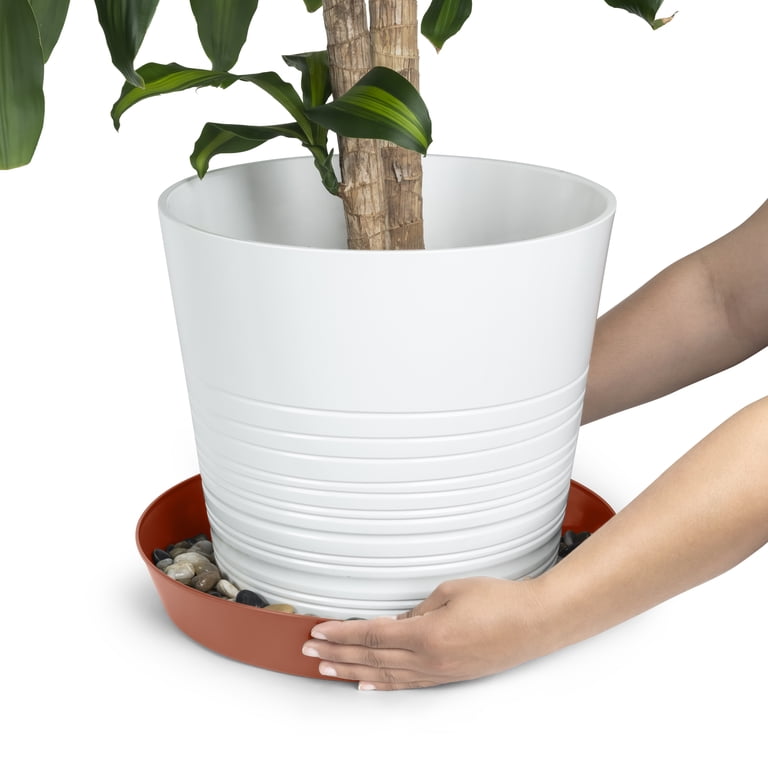 Austin Planter 18 inch(16.3 inch Base) Plant Saucer Single Terra Cotta Colored Polypropylene Made in USA