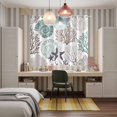 thumbnail image 6 of Curtains 84 Inches Long 2 Panels, Coastal Coral Grommets Window Treatment Curtain, Nautical Ocean Beach Conch Shells Starfish Thermal Curtains Drapes for Living Room/Bathroom, 6 of 9