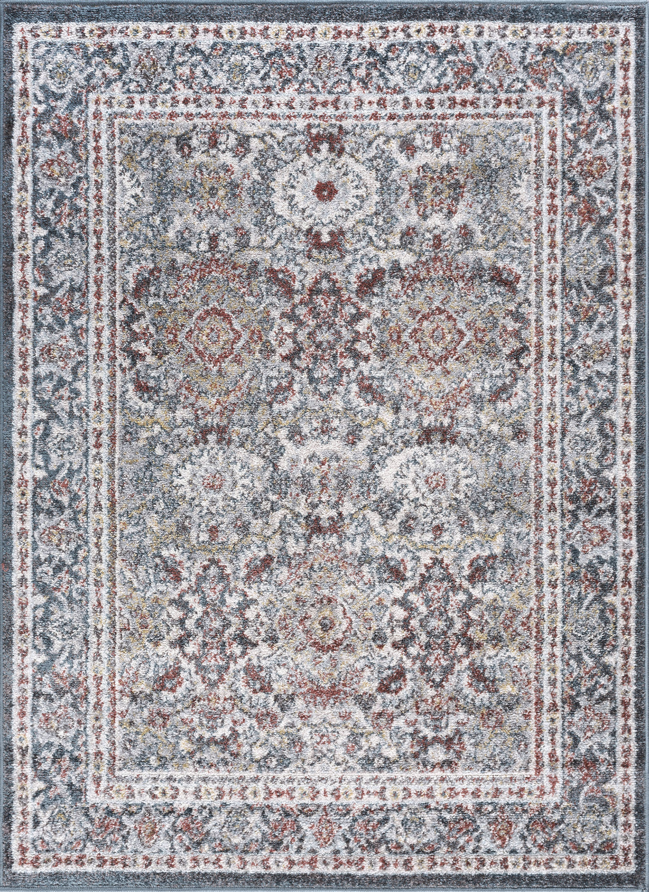 Traditional 4x6 Area Rug (4' x 5'3'') Oriental Beige, Dark Blue Indoor Rectangle Easy to Clean
