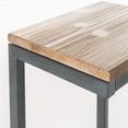 thumbnail image 3 of Afuera Living Modern Fir Wood Outdoor C-Shaped Patio End Table in Teak, 3 of 18