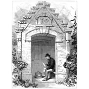 Benjamin Disraeli (1804-1881). /N1St Earl Of Beaconsfield. English Statesman And Writer. Disraeli Reading Letters On His Porch At Hughenden
