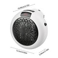 thumbnail image 3 of Small Space Heater 500W Portable Small Heater With Adjustable Thermostat And Timer Overheat And LED Display Quiet Space Heater For Bedroom Desk Indoor Use, 3 of 9