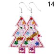 thumbnail image 2 of Christmas Faux Leather Earrings Santa Xmas Tree Snowman Earrings Dangle Earrings, 2 of 10