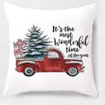 thumbnail image 4 of Merry Christmas Pillow Covers 20 x 20 Christmas Decor Trees and Truck White Farmhouse Throw Pillow Covers Cushion Case Set of 4,Christmas Decorations, 4 of 5