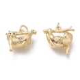 thumbnail image 2 of Brass Micro Pave Clear Cubic Zirconia Pendants with Jump Rings Long-Lasting Plated Sloth Shape Real 18K Gold Plated 17.5x17x7mm Hole: 3.5mm, 2 of 4
