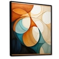 thumbnail image 2 of Designart "Orange Mid Century Organic euphony I" Abstract Floater Framed Canvas Wall Art, 2 of 7