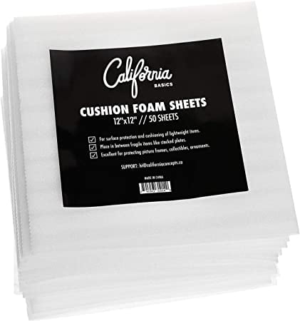 500/Case White 3 x 4 Flush Cut Foam Pouches 