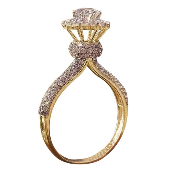 Joyería de corte de boda Anillo de Piedra Blanca Regalo Hecho a Mano Anillos de Compromiso