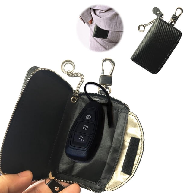 Feltree Retro Faraday Bag Car Key Ant-i Theft Internal Rfid Shielding Fabric Shielding Car Key