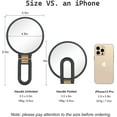 thumbnail image 5 of 30x Magnifying Mirror, Travel Hand Mirrors with Handle - Double Side Handheld Mirror with 1X 30X Magnification & Adjustable Handle/Stand, Hand Held Foldable Travel Mirror for Makeup(Black), 5 of 6