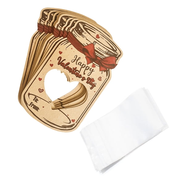 ZPAQI Valentines Day Cards Candy Jar Gift Exchange Card Decoration for Boys and Girls