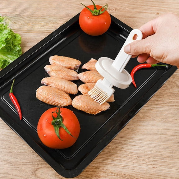 Silicone Basting Brush with Bottle, Heat Resistant Pastry Brush for Baking, Kitchen Oil Brush for BBQ Grilling, Non Stick Cooking Brush with Nylon Bristles for Butter Sauces, Dishwasher Safe