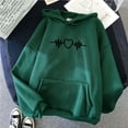 thumbnail image 2 of TRUBKH hoodies for women Fleece Sweatshirts hoodies for teen girls women sweatshirt graphic hoodie Army Green L, 2 of 8