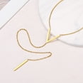 thumbnail image 5 of Silvora Long Necklaces for Women Dainty 14K Gold Plated Drop Bar Pendant Y-Necklaces Long Chain Elegant Jewelry Gifts for Mom Wife Valentine's Day, 5 of 6