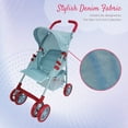 thumbnail image 4 of The New York Doll Collection Light Denim Print Baby Doll Stroller for Kids, Girls, Boys, 4 of 5