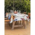 thumbnail image 2 of Outdoor Tablecloth with Umbrella Hole and Zipper, Fall Orange Blue Rectangle Table Cloth 60x102 Inch Waterproof Tablecloth, Thanksgiving Pumpkins Botanical Vintage Picnic Table Cover for Patio, 2 of 7