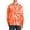 Orange, variant on Tie Dye Long Sleeve 100 Cotton Crew Neck Ribbed Cuffs T Shirt