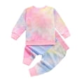 thumbnail image 3 of Odeerbi Baby Girls Boys Clothes Baby Outfits Shirts Sets Toddler Kids Rainbow Tie-Dyed Tops+Pants Pajamas Sleepwear, 3 of 9