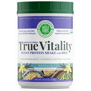 Green Foods True Vitality Plant Protein Powder, Vanilla, 15g Protein, 1.6 Lb