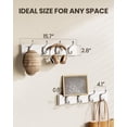 thumbnail image 4 of Perchero AMADA HOMEFURNISHING, soporte de pared, paquete de 2 unidades, color blanco, 4 of 8