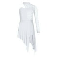 thumbnail image 3 of iiniim Big Girl's Lyrical Dance Dress Modern Contemporary Ballet Dancewear Ballerina High-Low Skirt Size 6-16 A White 14, 3 of 7