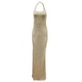 thumbnail image 2 of DailyTrove Women's Satin Bodycon Dress-Sleeveless-Floor-Length-Polyester-for Formal Event/Wedding-Luxe Satin, 2 of 6