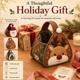 thumbnail image 3 of Christmas Character Quilted Carry Basket – DIY Fabric Basket Craft Kit with Holiday Characters, Decorative Home Organizer for Christmas Storage, 3 of 8