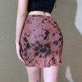 thumbnail image 2 of Vedolay Skorts Skirt For Women Women's Boho Satin Paisley Print Knot Tie Side High Waist Wrap Midi Skirt,Watermelon Red M, 2 of 5