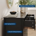 thumbnail image 4 of EastVita Fluted Dresser 47 Inch Wide Storage Organizer Cabinet for Living Room Hallway Entryway Black, 4 of 7