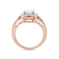 thumbnail image 4 of 1 1/2 ct. t.w Center 7MM Round Cut Lab Created Moissanite Diamond Halo Engagement Ring For Women In 14K Rose Gold Over Sterling Silver (G-H Color, VVS1 Clarity, 1.50 Cttw)Size : 7, 4 of 7
