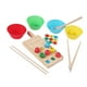 thumbnail image 2 of Bolas de arcoíris de madera en tazas, juego de cuentas con clip para clasificar y contar colores, juguete Montessori para niñas y niños, 2 of 9
